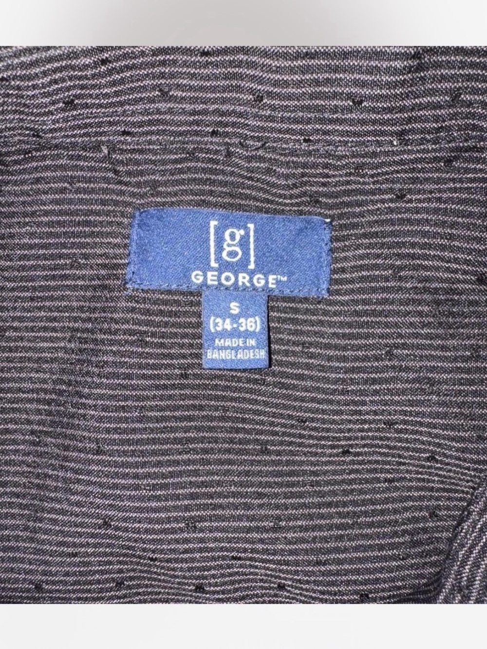 George Men'Small Short Sleeve Shirt in Black Size Small Like New - Picture 3 of 3